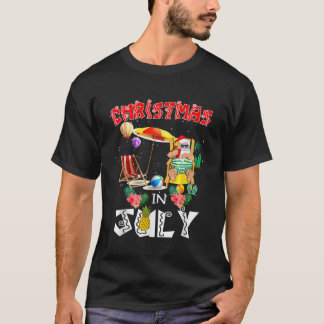 Camiseta Natal em julho Papais noeis Engraçados Cele de Ver