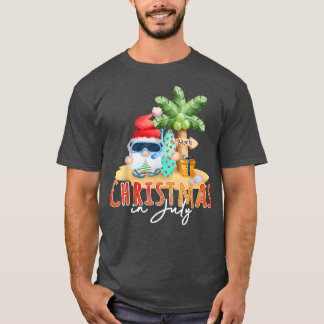 Camiseta Natal Em Julho Papais noeis Engraçados Feira De Pr