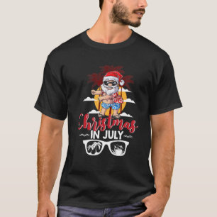 Camiseta Natal Em Julho Papais noeis Engraçados Férias Prai