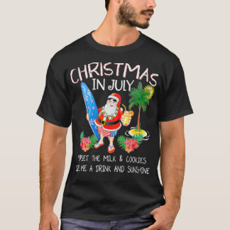 Camiseta Natal Em Julho Papais noeis Engraçados Festa De Pi