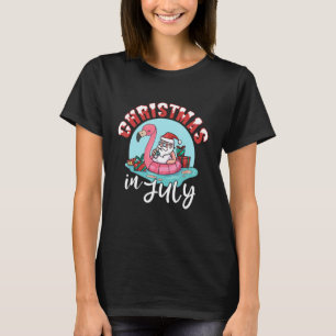 Camiseta Natal Em Julho Papais noeis Feriado Flamingo Summe