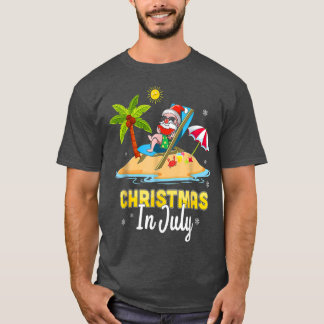 Camiseta Natal Em Julho Papais noeis Havaiana Beach Summer