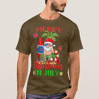Camiseta Natal Em Julho Papais noeis Havaiana Summer Beach