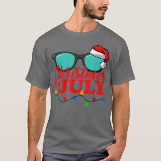 Camiseta Natal em julho Papais noeis hawaii Sunglass Flamin