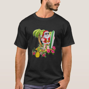 Camiseta Natal em julho Papais noeis no Havaí Surfing Summe