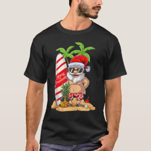 Camiseta Natal Em Julho Papais noeis Surf Havaí Verão Surfi