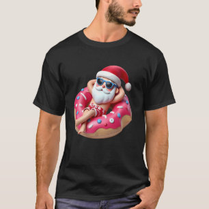 Camiseta Natal em julho Papais noeis tropicais na Rosquinha