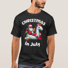 Camiseta Natal Em Julho Papais noeis Unicorn Floater