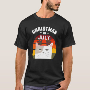 Camiseta Natal Em Julho Para Mulheres Homens Crianças Rena 