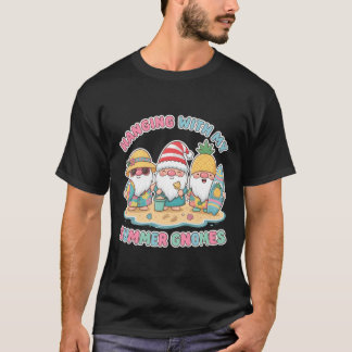Camiseta Natal em Julho Pendurado Com Meus Gnomos de Verão