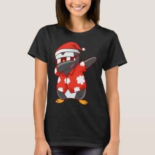 Camiseta Natal Em Julho Pinguim Engraçado Dabbing