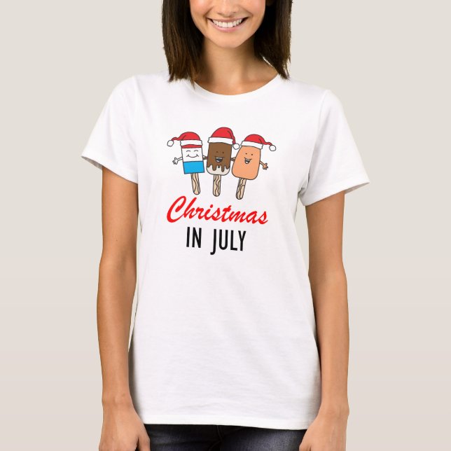 Camiseta Natal Em Julho Pop De Gelo (Frente)