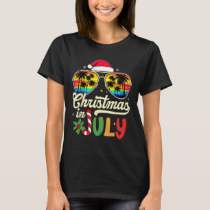 Camiseta Natal Em Julho Praia Ensolarada Vibes Tropicais De