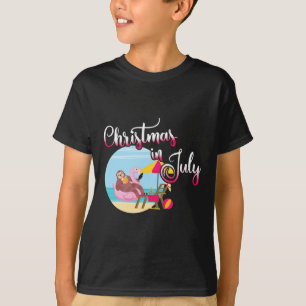 Camiseta Natal Em Julho - Preguiça Preguiçoso Em Flutuador 