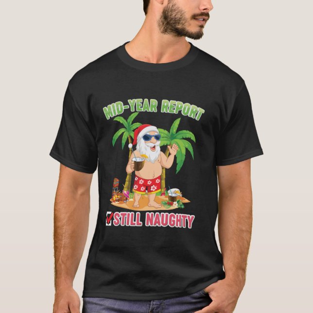 Camiseta Natal Em Julho Relatório De Ano De Médio Ainda Mal (Frente)