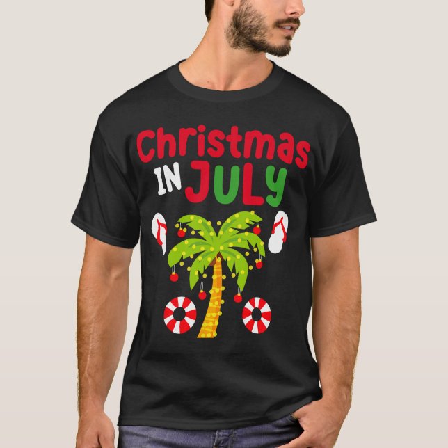 Camiseta Natal Em Julho Sacudir Inchar Engraçado Xmas De Ve (Frente)