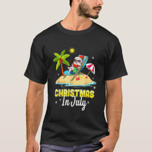 Camiseta Natal Em Julho Santa Claus Beach Watermelle Divert