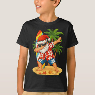 Camiseta Natal Em Julho Santa Diversão Dabbing Praia