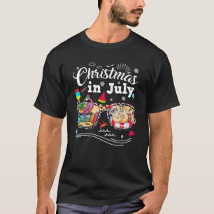 Camiseta Natal Em Julho Santa Hábitos Óculos De Verão