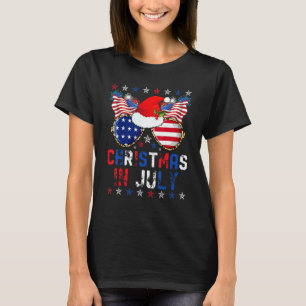Camiseta Natal Em Julho Santa Hat Óculos Domingos Verão 4