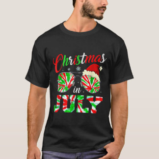 Camiseta Natal Em Julho Santa Hat Tie Dye Óculos De Sol Som