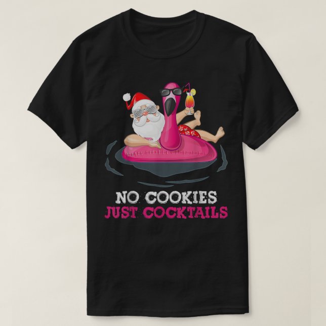 Camiseta Natal Em Julho Sem Biscoitos Apenas Papais noeis (Frente do Design)