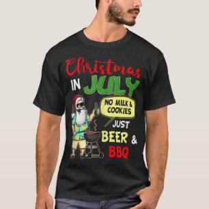 Camiseta Natal Em Julho Sem Leite E Biscoitos Apenas Cervej