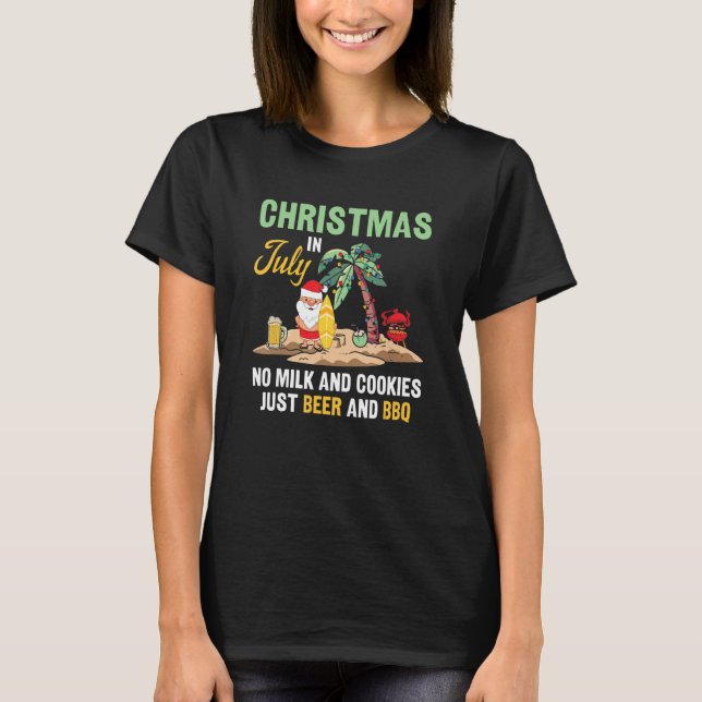 Camiseta Natal Em Julho Sem Leite E Bolachas Férias De Verã (Frente)