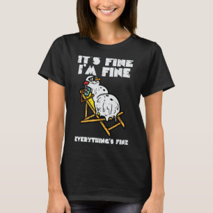 Camiseta Natal Em Julho Snowman Derretendo Homens Bons Engr