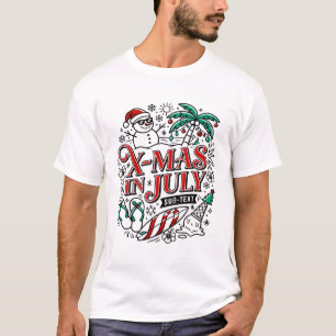 CAMISETA NATAL EM JULHO SUBTEXTO MOTIVO SAZONAL