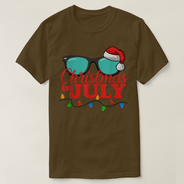 Camiseta Natal em julho — Sunglass Beach Summer Vacatio (Frente do Design)