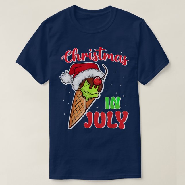 Camiseta Natal em julho T-Shirt (Frente do Design)