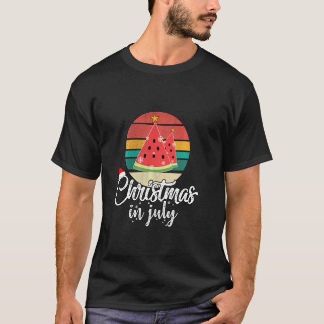 Camiseta Natal Em Julho Tee Funny Watermelon Natal H (Frente)