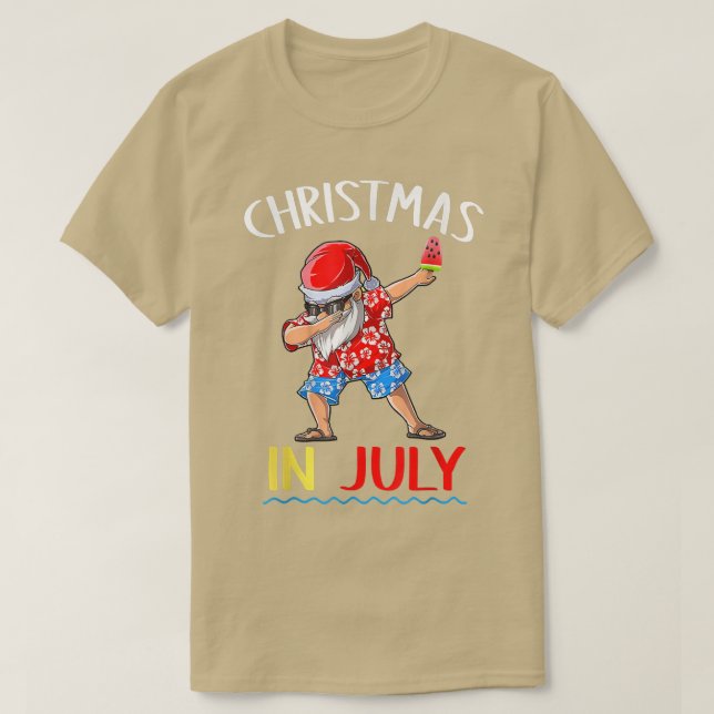 Camiseta Natal Em Julho Teerão Papais noeis Engraçados Verã (Frente do Design)