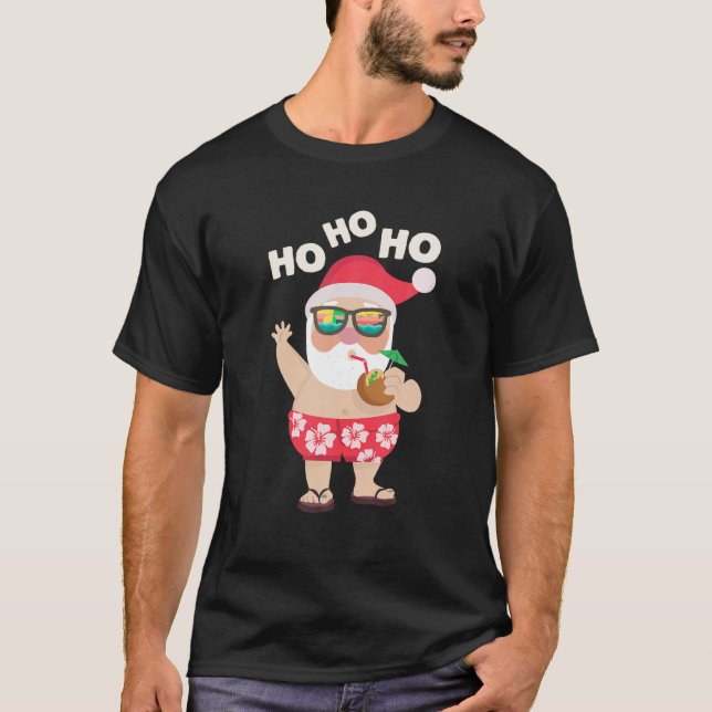 Camiseta Natal Em Julho Teus Papais noeis Engraçados Summer (Frente)