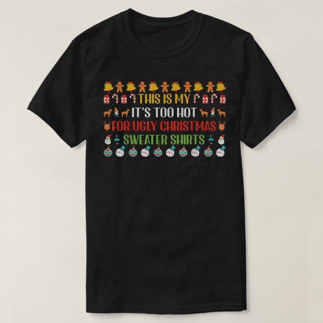 Camiseta Natal em julho Ugly Sweater Design, Graph Engraçad (Frente do Design)