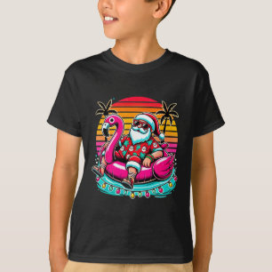 Camiseta Natal Em Julho Verão Xmas Papai Noel Flam