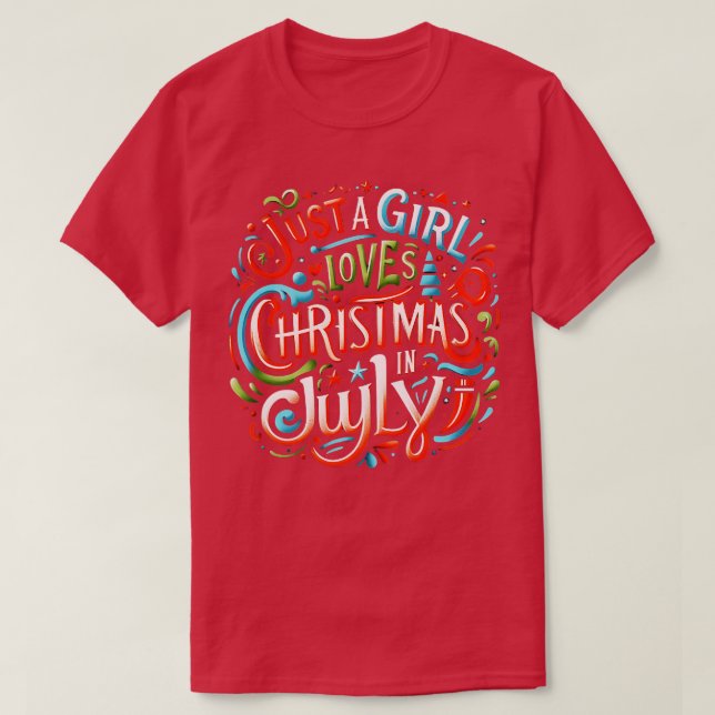 Camiseta Natal em julho Vibes Abraça o Espírito Festivo (Frente do Design)