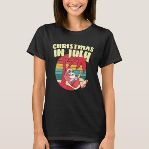 Camiseta Natal Em Papais noeis De Julho Férias De Verão Pra