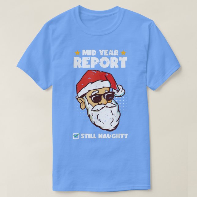 Camiseta Natal Em Papais noeis De Julho Relatório De Ano Mé (Frente do Design)