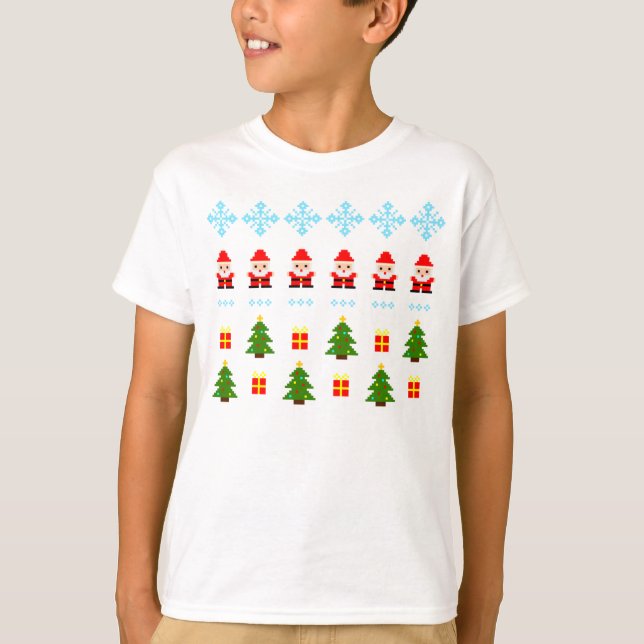 Camiseta Natal em Pixel Art (Frente)