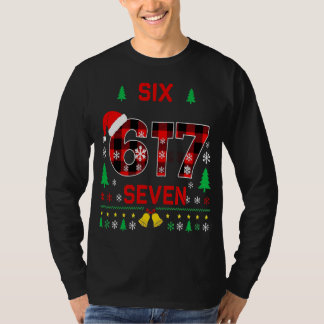 Camiseta Natal em Xadrez de Búfalo para 6º e 7º Aniversário