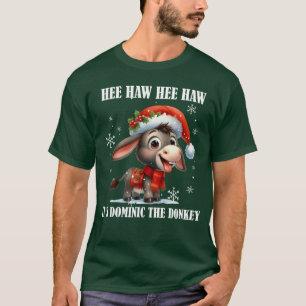 Camiseta Natal engraçado burro de Natal italiano Dominiche