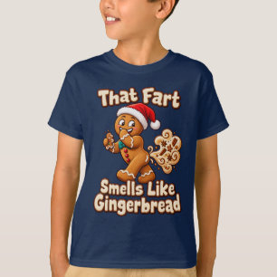 Camiseta Natal Engraçado com Pão de Mel Fungando