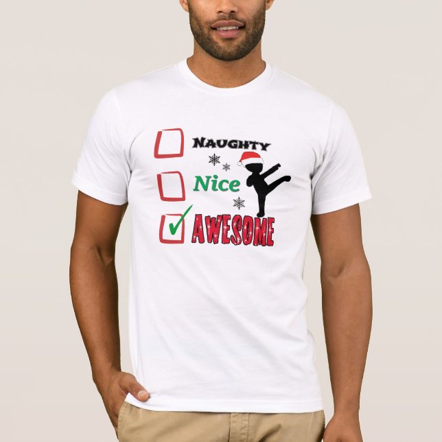 Camiseta Natal engraçado das artes marciais (Frente)