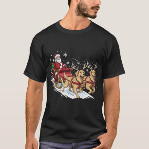 Camiseta Natal Engraçado do Cão Retriever Dourado Amante do