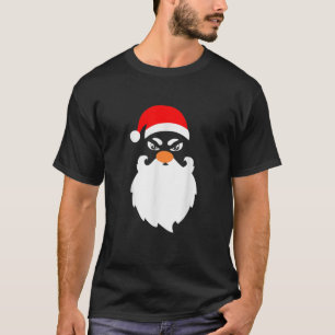 Camiseta Natal Engraçado do Papai Noel-Grande-Cabeça Engraç