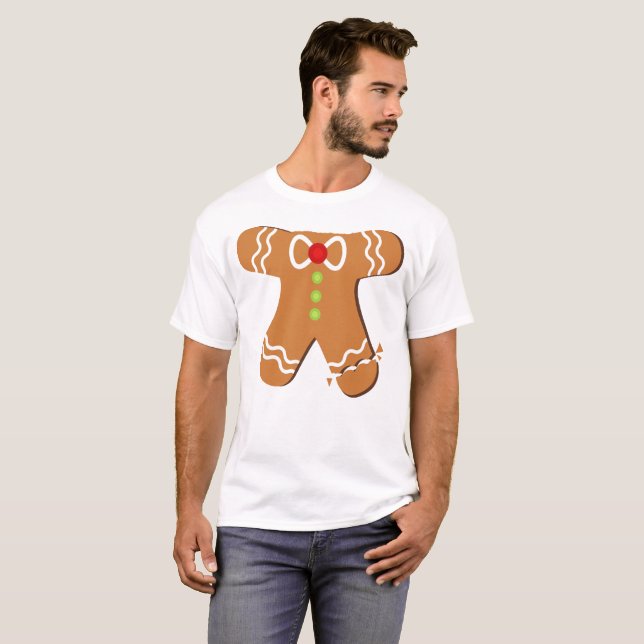 Camiseta Natal engraçado do traje do homem de (Frente Completa)
