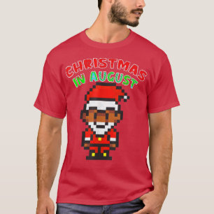 Camiseta Natal Engraçado Em August Papais noeis Beach Horrg