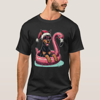 Camiseta Natal engraçado em julho Doberman Cachorro Papai N
